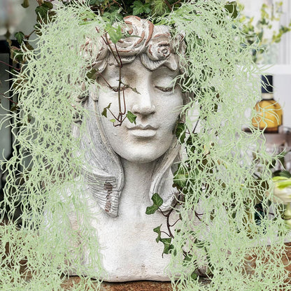 24 Pack Fake Spanish Moss Artificial Hanging Decoration Bulk Faux Greenery Moss Garland for Potted Wall Living Room Indoor Outdoor Decor(43 Inch, 33 Inch,Green)