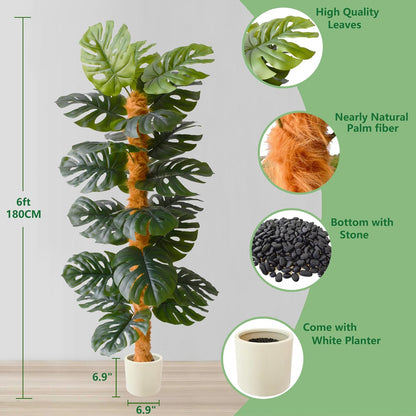 Artificial Cherry Blossom Tree 6ft Sakura with White Planter