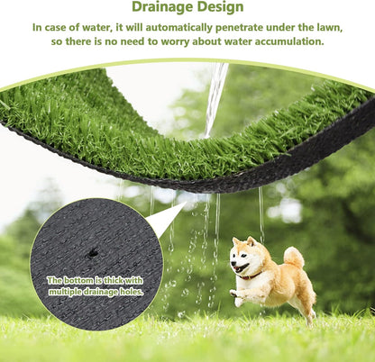 43.3 x 29.5 Inches Fake Grass Pee for Dogs Artificial Grass Rug Turf for Puppy Potty Training Washable Grass Mat Pee Grass for Dog Potty Tray
