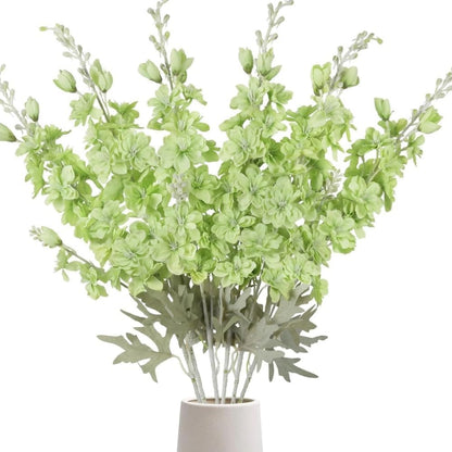 33.5in 6pcs Fake Flowers Delphinium Artificial Flowers Silk Flowers Larkspur Artificial Flowers Long Stem Flowers for Tall Vase Home Wedding Party Decor (Light Blue)