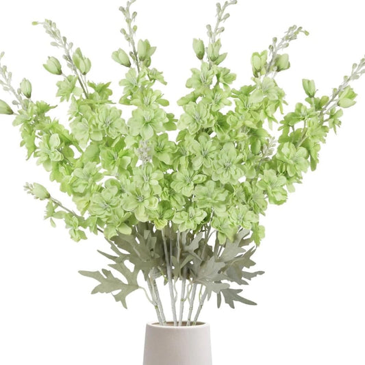 33.5in 6pcs Fake Flowers Delphinium Artificial Flowers Silk Flowers Larkspur Artificial Flowers Long Stem Flowers for Tall Vase Home Wedding Party Decor (Light Blue)