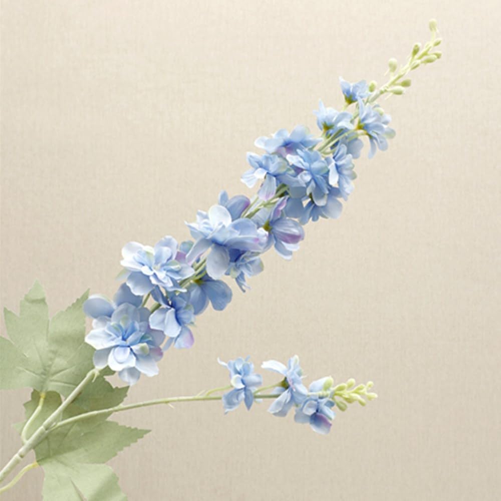 33.5in 6pcs Fake Flowers Delphinium Artificial Flowers Silk Flowers Larkspur Artificial Flowers Long Stem Flowers for Tall Vase Home Wedding Party Decor (Light Blue)