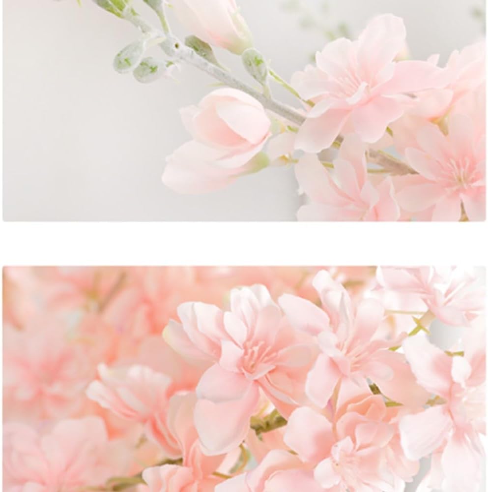 33.5in 6pcs Fake Flowers Delphinium Artificial Flowers Silk Flowers Larkspur Artificial Flowers Long Stem Flowers for Tall Vase Home Wedding Party Decor (Light Blue)
