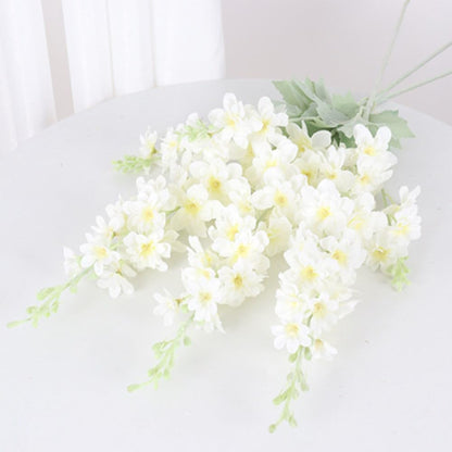 33.5in 6pcs Fake Flowers Delphinium Artificial Flowers Silk Flowers Larkspur Artificial Flowers Long Stem Flowers for Tall Vase Home Wedding Party Decor (Light Blue)