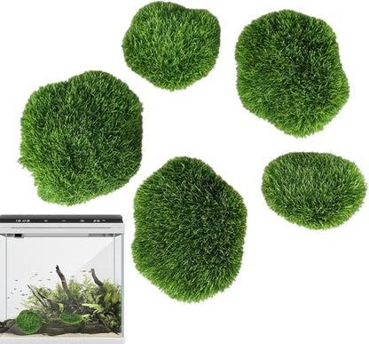Moss Balls for Fish Tank Simulated Artificial Realistic Green Aquarium | Moss Balls Fish Tank Fish Tanks, Freshwater Saltwater Setups, Turtle Habitats, Planted TankScapes, Terrariums Desk