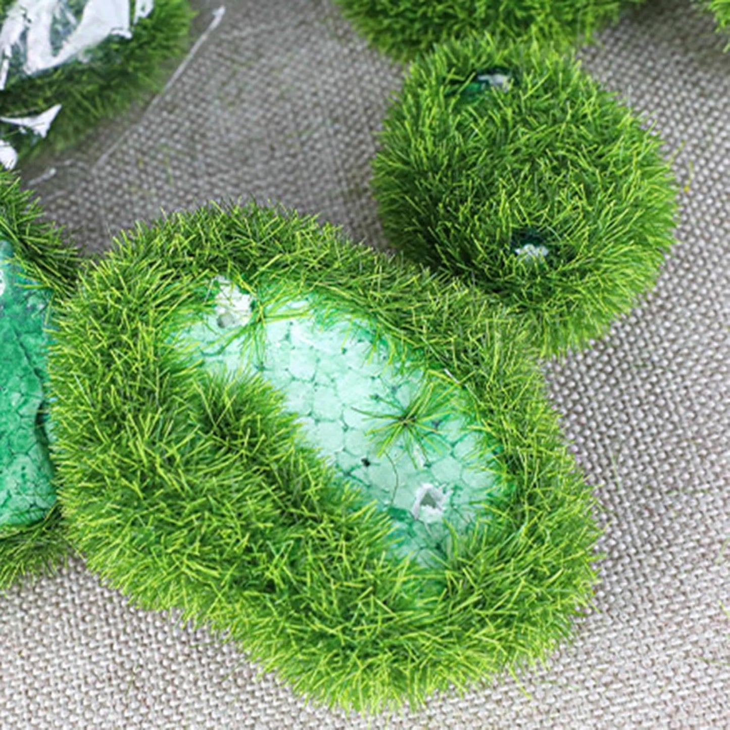 Moss Balls for Fish Tank Simulated Artificial Realistic Green Aquarium | Moss Balls Fish Tank Fish Tanks, Freshwater Saltwater Setups, Turtle Habitats, Planted TankScapes, Terrariums Desk