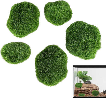 Moss Balls for Fish Tank Simulated Artificial Realistic Green Aquarium | Moss Balls Fish Tank Fish Tanks, Freshwater Saltwater Setups, Turtle Habitats, Planted TankScapes, Terrariums Desk