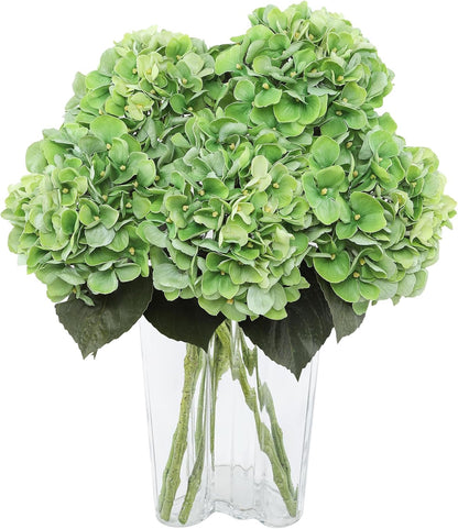 3pcs Lush Real Touch Hydrangea Artificial Flowers,Blue | 6.5" Flower Head, 24.8" Faux Bloom Flowers Stems for Home DIY Wedding Bouquet Arrangements Centerpieces Party Decor