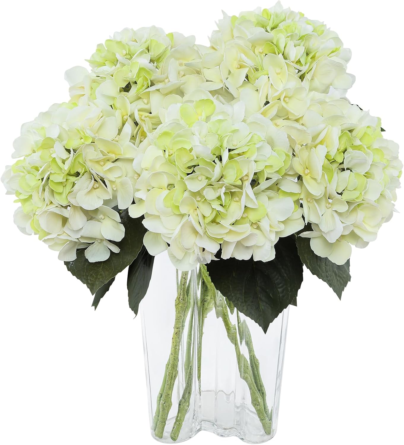 3pcs Lush Real Touch Hydrangea Artificial Flowers,Blue | 6.5" Flower Head, 24.8" Faux Bloom Flowers Stems for Home DIY Wedding Bouquet Arrangements Centerpieces Party Decor