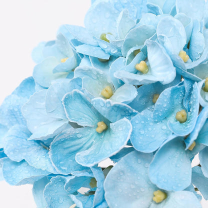 3pcs Lush Real Touch Hydrangea Artificial Flowers,Blue | 6.5" Flower Head, 24.8" Faux Bloom Flowers Stems for Home DIY Wedding Bouquet Arrangements Centerpieces Party Decor