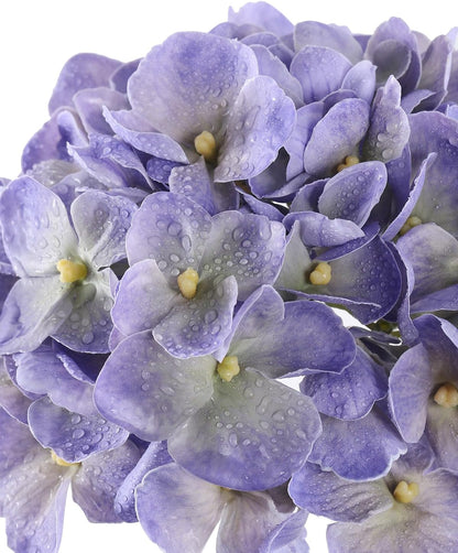 3pcs Lush Real Touch Hydrangea Artificial Flowers,Blue | 6.5" Flower Head, 24.8" Faux Bloom Flowers Stems for Home DIY Wedding Bouquet Arrangements Centerpieces Party Decor