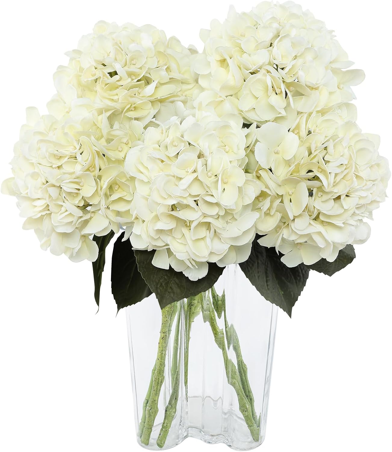 3pcs Lush Real Touch Hydrangea Artificial Flowers,Blue | 6.5" Flower Head, 24.8" Faux Bloom Flowers Stems for Home DIY Wedding Bouquet Arrangements Centerpieces Party Decor