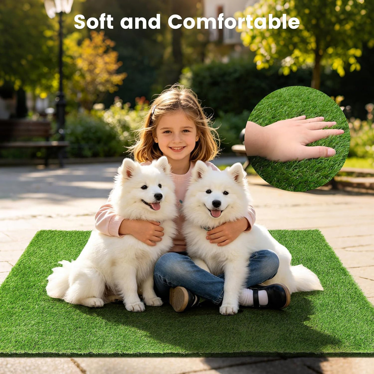48" x 32" Premium Artificial Grass Mat for Dogs Cats