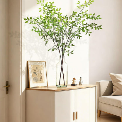 Cherry Blossom Branches 39 Inch White Fake Flowers Spring Decorations for Home Decor, Artificial Flowers Long Stem Branches for Vase Wedding Office Party Table Decor Centerpieces