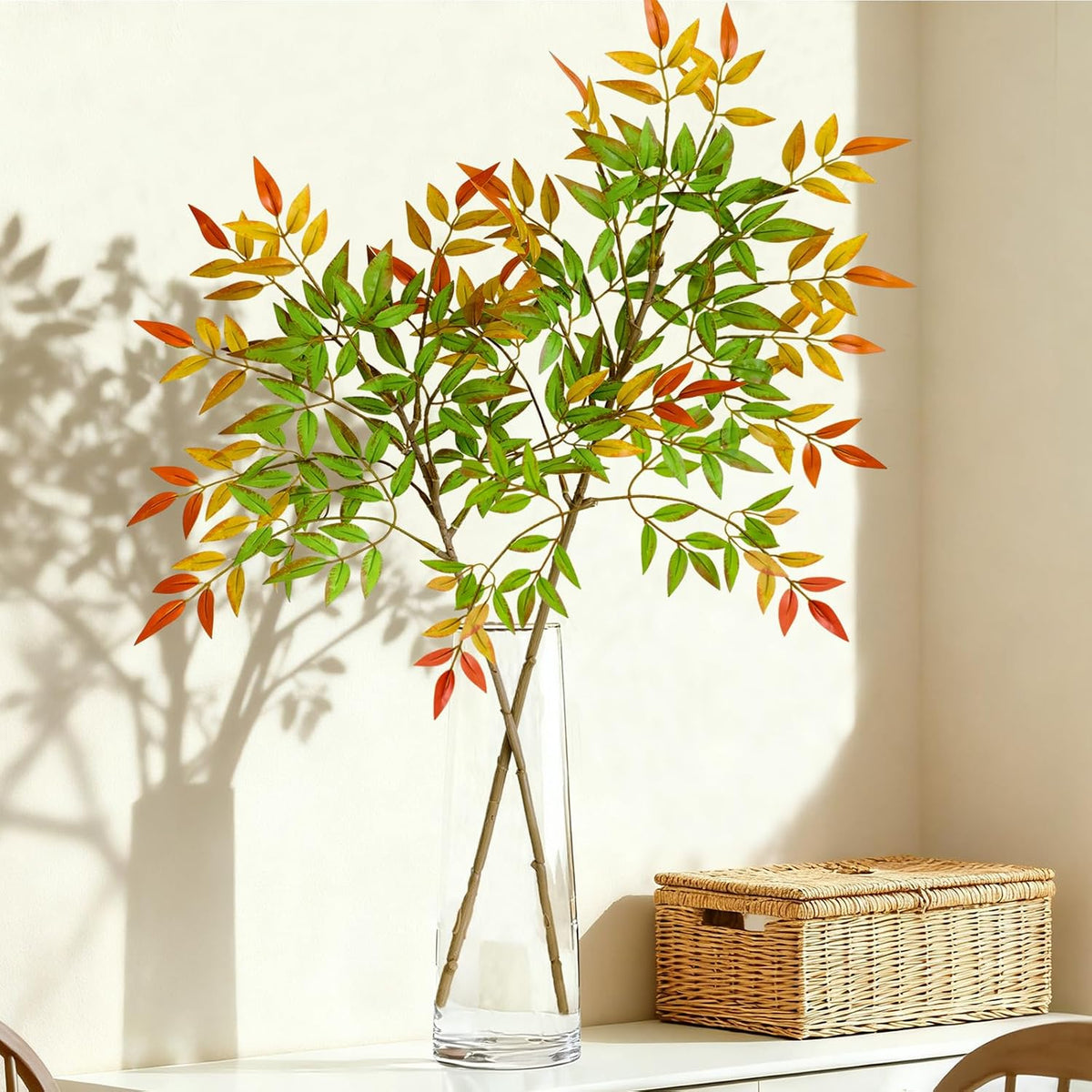 Cherry Blossom Branches 39 Inch White Fake Flowers Spring Decorations for Home Decor, Artificial Flowers Long Stem Branches for Vase Wedding Office Party Table Decor Centerpieces
