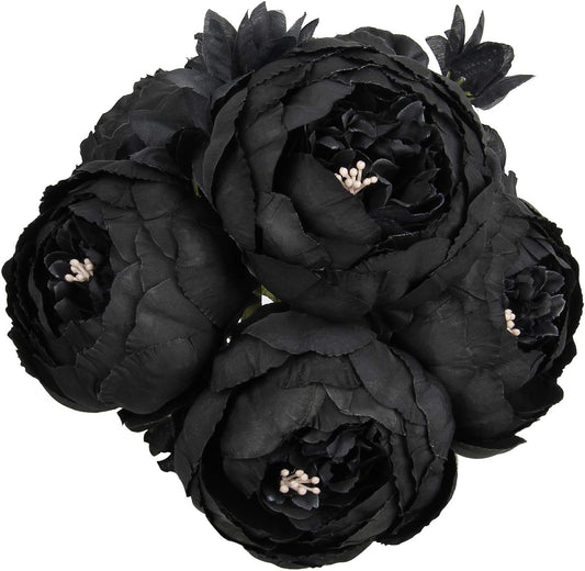 Silk Peony Bouquet Vintage Artificial Peonies Flower for Home Wedding Party Decor (1pcs, Light Pink)