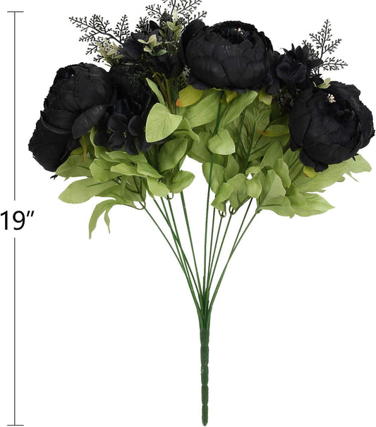 Silk Peony Bouquet Vintage Artificial Peonies Flower for Home Wedding Party Decor (1pcs, Light Pink)