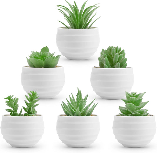 6 Pack Fake Plants Small Realistic Succulents Plants Artificial for Home Room Decor Indoor