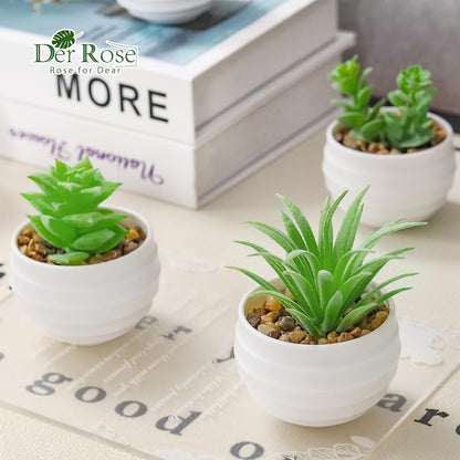 6 Pack Fake Plants Small Realistic Succulents Plants Artificial for Home Room Decor Indoor