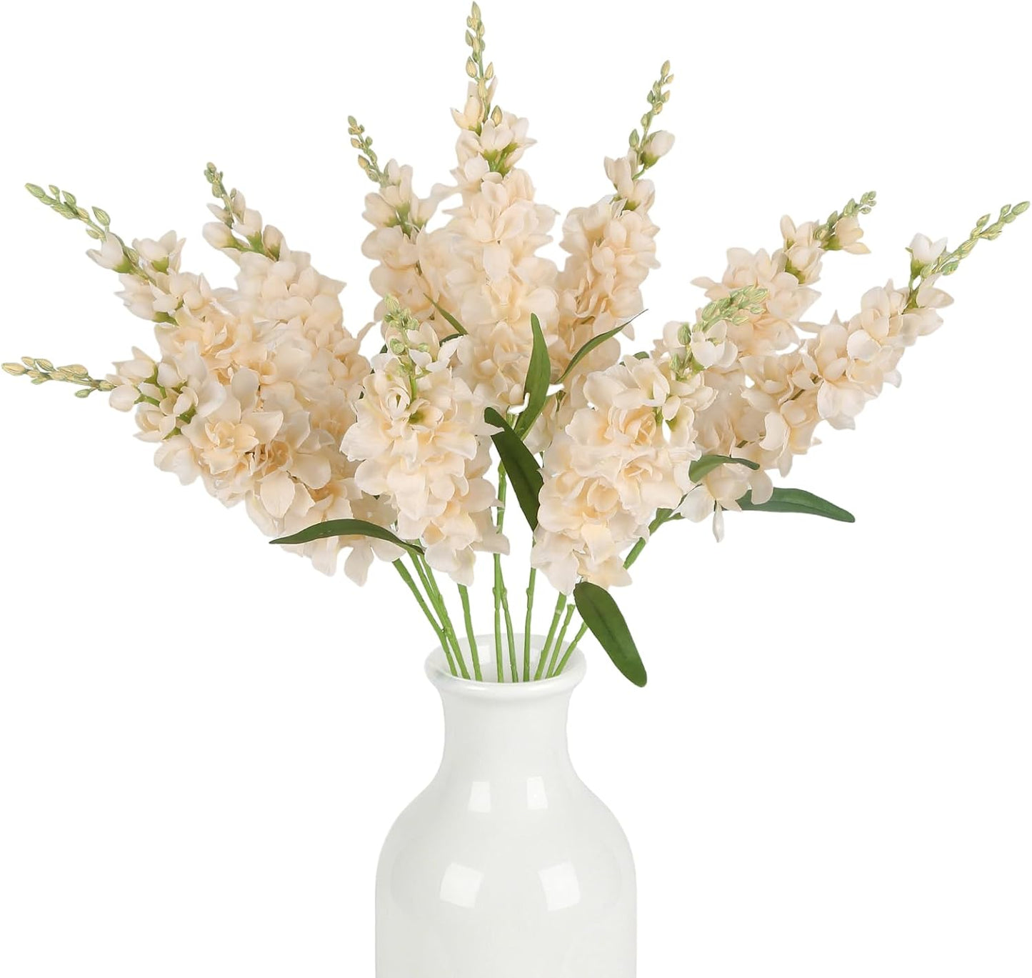 10PCS Blue Delphinium Artificial Flowers 25.2in Faux Silk Flowers Bulk Larkspur Gladiolus Style Fake Blue Flowers for Vase Home Wedding Centerpiece Table Decor Outdoor Floral Filler Florals