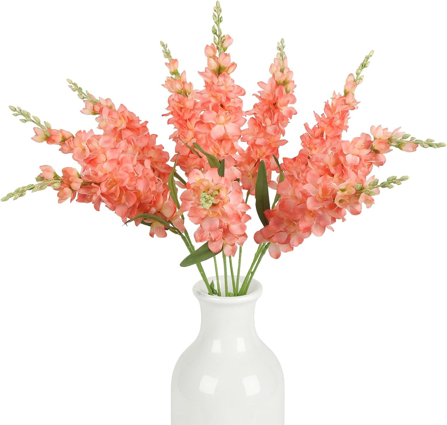 10PCS Blue Delphinium Artificial Flowers 25.2in Faux Silk Flowers Bulk Larkspur Gladiolus Style Fake Blue Flowers for Vase Home Wedding Centerpiece Table Decor Outdoor Floral Filler Florals