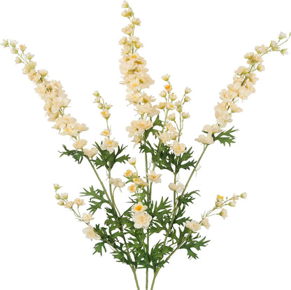 3 Pcs Delphinium Artificial Flowers Bulk 35" Long Stem Silk Larkspur Flowers Artificial Snapdragon Flower Stems Pink Faux Bouquets for Tall Vase Floral Arrangements Home Outdoor Wedding Decor