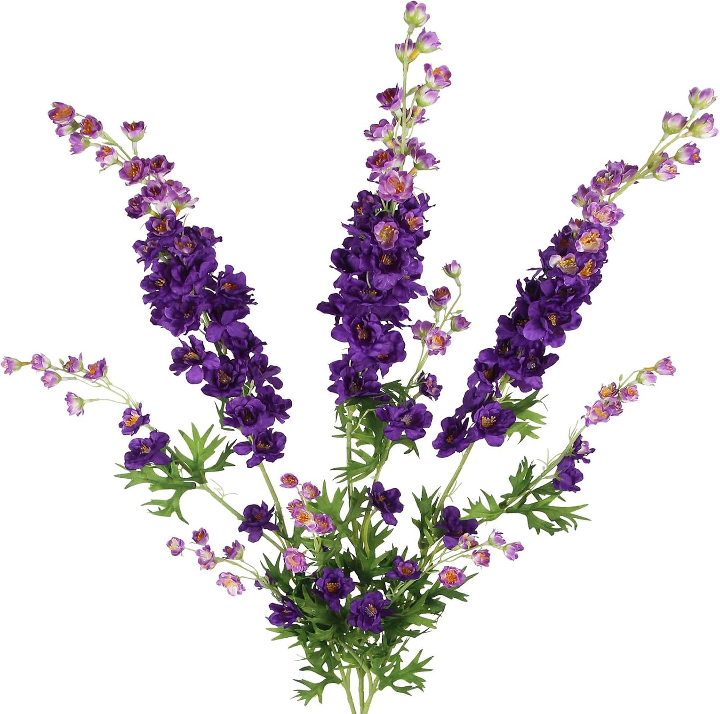 3 Pcs Delphinium Artificial Flowers Bulk 35" Long Stem Silk Larkspur Flowers Artificial Snapdragon Flower Stems Pink Faux Bouquets for Tall Vase Floral Arrangements Home Outdoor Wedding Decor