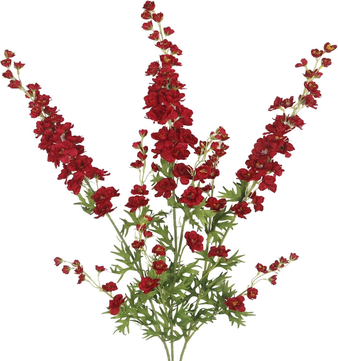 3 Pcs Delphinium Artificial Flowers Bulk 35" Long Stem Silk Larkspur Flowers Artificial Snapdragon Flower Stems Pink Faux Bouquets for Tall Vase Floral Arrangements Home Outdoor Wedding Decor