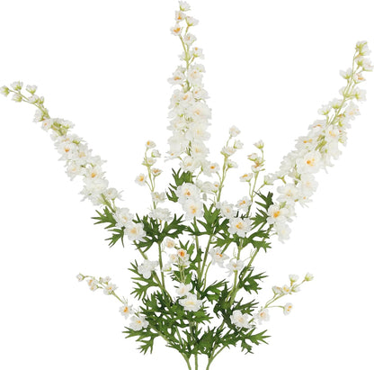 3 Pcs Delphinium Artificial Flowers Bulk 35" Long Stem Silk Larkspur Flowers Artificial Snapdragon Flower Stems Pink Faux Bouquets for Tall Vase Floral Arrangements Home Outdoor Wedding Decor