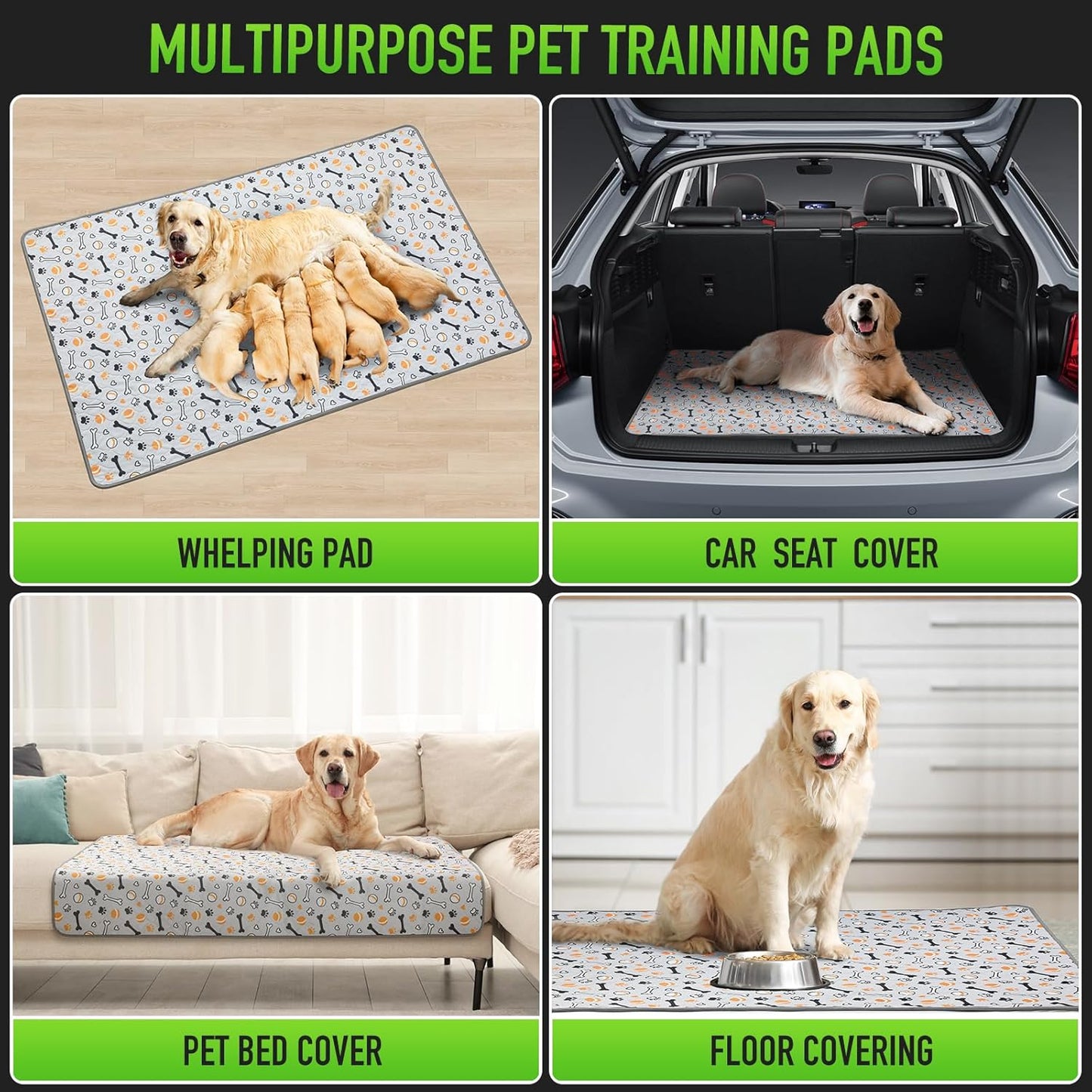 Dog Grass Pad with Tray Large, 41"x27", 2 Reusable Artificial Turf for Dogs Potty, Waterproof Non-Slip Washable Pee Pads, Quickly Absorbency Portable Dog Litter Box for Indoor/Outdoor Use