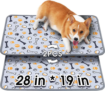 Dog Grass Pad with Tray Large, 41"x27", 2 Reusable Artificial Turf for Dogs Potty, Waterproof Non-Slip Washable Pee Pads, Quickly Absorbency Portable Dog Litter Box for Indoor/Outdoor Use