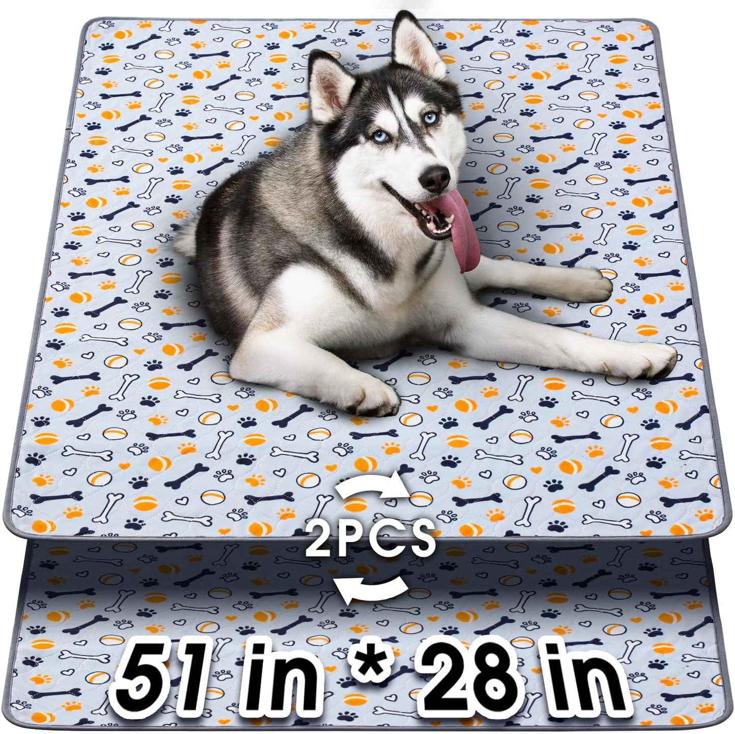 Dog Grass Pad with Tray Large, 41"x27", 2 Reusable Artificial Turf for Dogs Potty, Waterproof Non-Slip Washable Pee Pads, Quickly Absorbency Portable Dog Litter Box for Indoor/Outdoor Use