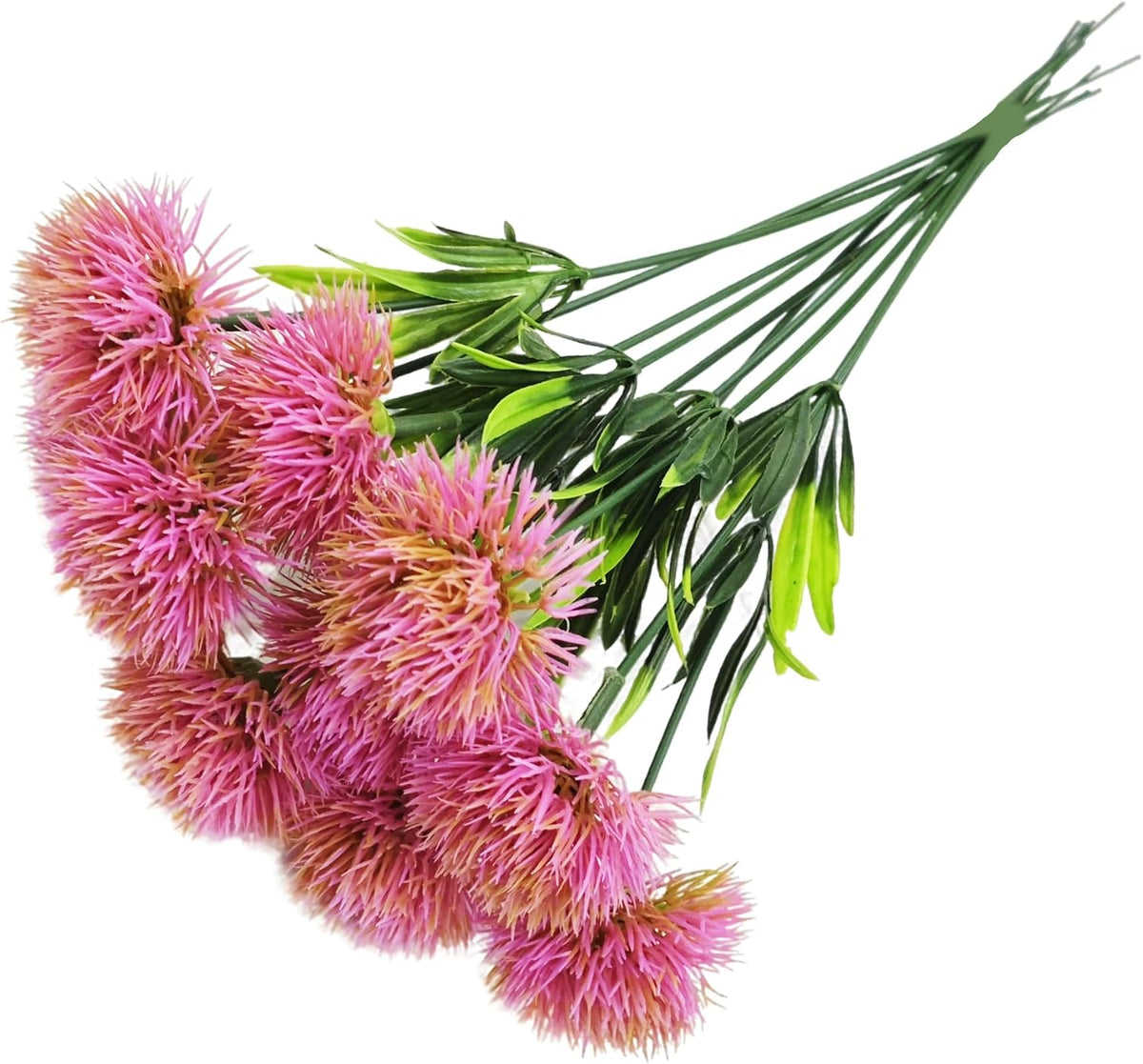 10Pcs 11 Inch Artificial Dandelion Flowers, Faux Plastic Bouquets Shrubs for Home, Wedding, Garden, Party, Indoor/Outdoor Decoration(Green)