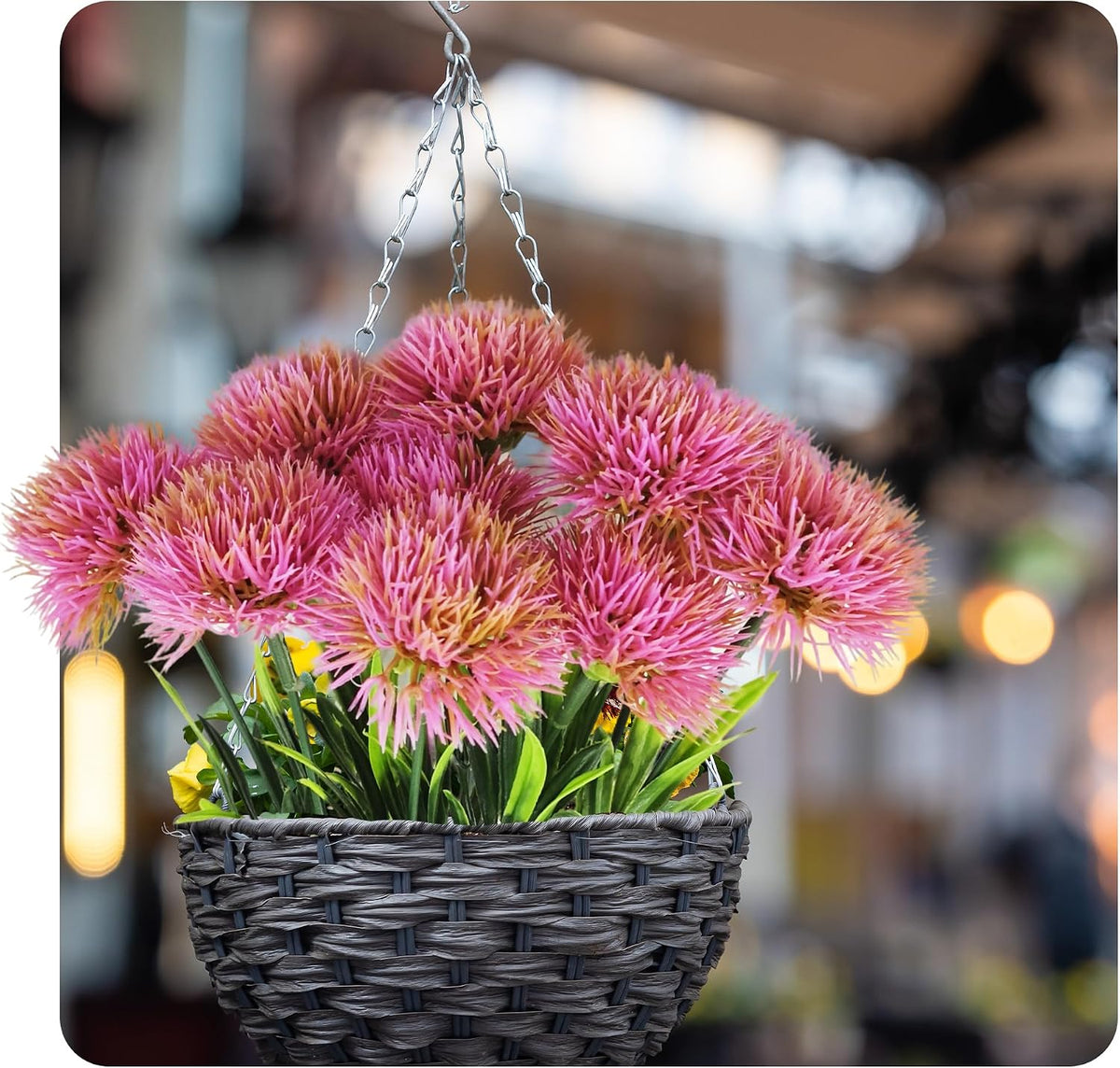 10Pcs 11 Inch Artificial Dandelion Flowers, Faux Plastic Bouquets Shrubs for Home, Wedding, Garden, Party, Indoor/Outdoor Decoration(Green)