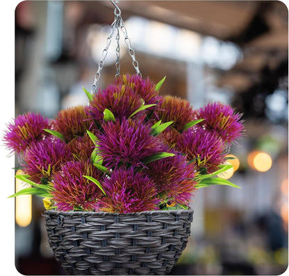 10Pcs 11 Inch Artificial Dandelion Flowers, Faux Plastic Bouquets Shrubs for Home, Wedding, Garden, Party, Indoor/Outdoor Decoration(Green)