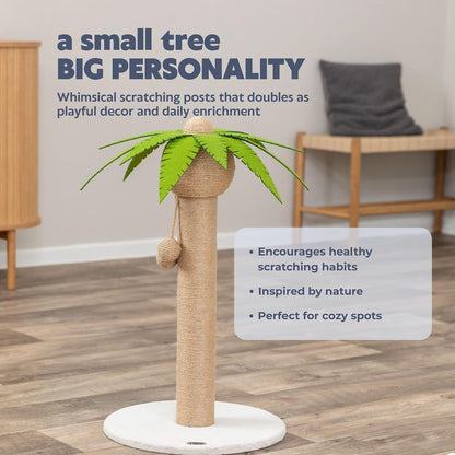 Palmela 25.6-in Palm Tree Cat Scratching Post with Jute Rope