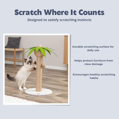 Palmela 25.6-in Palm Tree Cat Scratching Post with Jute Rope