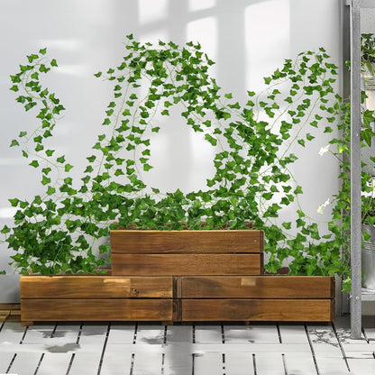 Jinwu 24 Pack 160.8 Ft Artificial Ivy Garland, Fake Vines Leaves Hanging Vine Plants Green Leaves for Bedroom Home Garden Trellis Fence Balcony Wedding Party Event Decorative, Thanksgiving Decoration