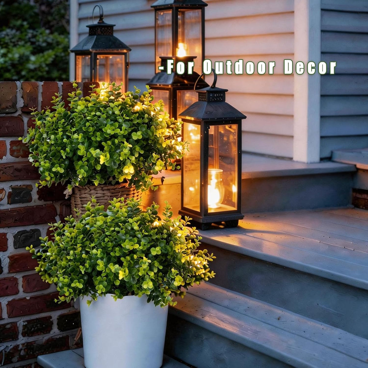 ‌8 Pack Fake Hanging Plants Weeping Willlow Vines UV Resistant Artificial Ivy Greenery Stems for Indoor Outdoor Home Porch Garden Decor