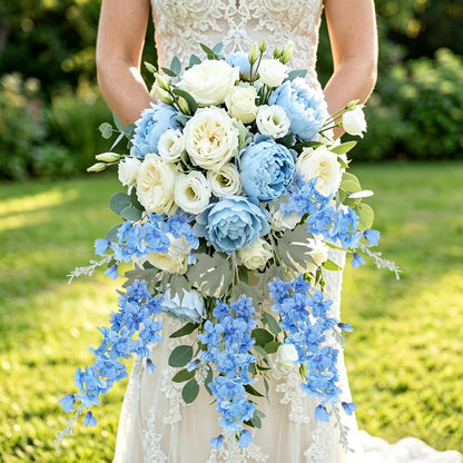 24Pcs White Delphinium Artificial Flowers Bulk 33.5" Long Stem Silk Delphinium for Tall Vase Look Real Wedding Event Larkspur Flowers for Table Centerpieces Home Garden Outdoor Decor