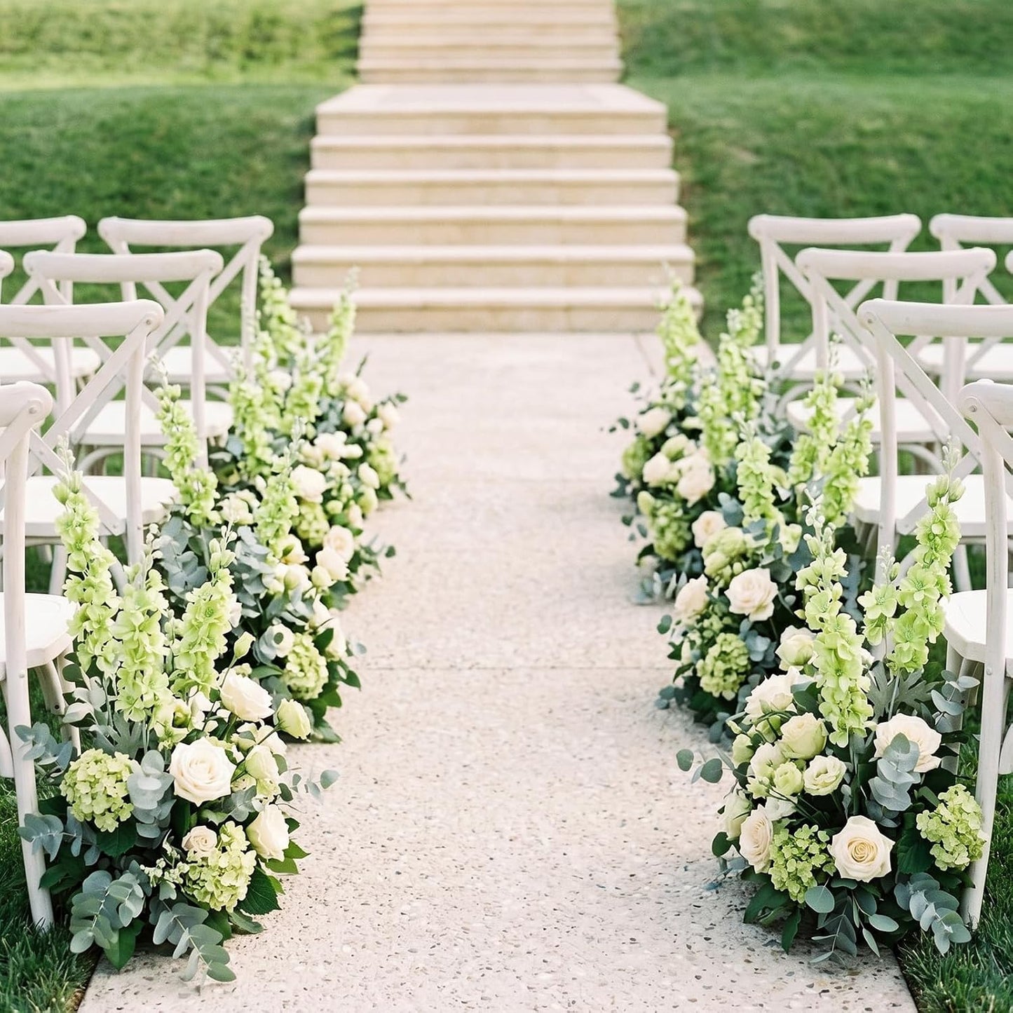 24Pcs White Delphinium Artificial Flowers Bulk 33.5" Long Stem Silk Delphinium for Tall Vase Look Real Wedding Event Larkspur Flowers for Table Centerpieces Home Garden Outdoor Decor