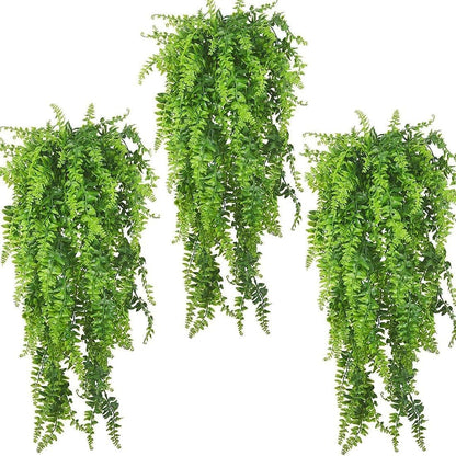 Reptile Plants Hanging Fake Vines Boston Climbing Terrarium Plant with Suction Cup for Bearded Dragons Lizards Geckos Snake Pets Hermit Crab and Tank Habitat Decorations (3 Pack)