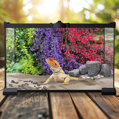 Reptile Plants Hanging Fake Vines Boston Climbing Terrarium Plant with Suction Cup for Bearded Dragons Lizards Geckos Snake Pets Hermit Crab and Tank Habitat Decorations (3 Pack)