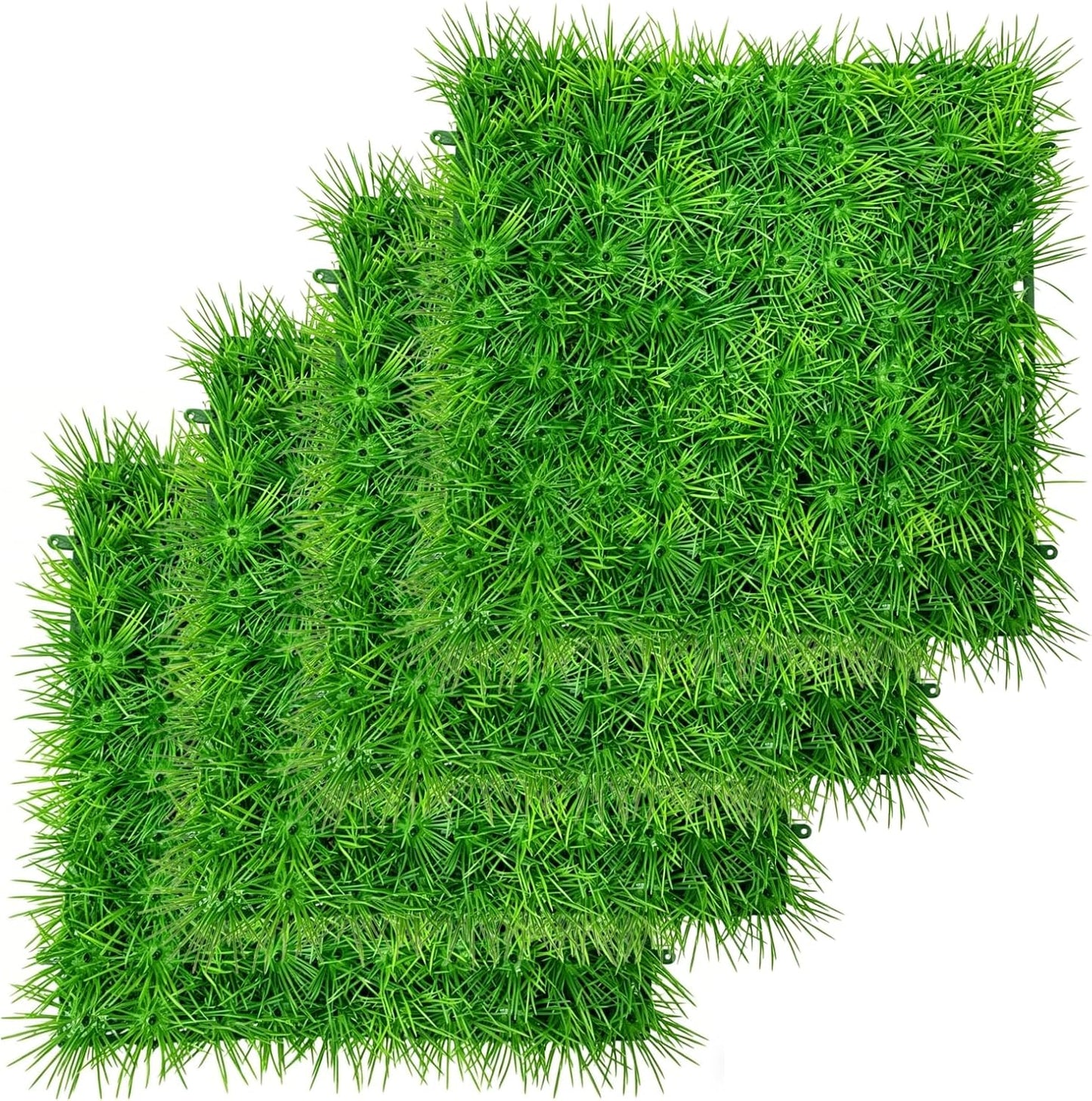 Aquarium Decor Artificial Plastic Lawn Grass ,4PCS 9 inches Fish Tank Decorations , Easy Install Green Plants for Aquariums,Breeding Grass and Hermit Crab Climbing Habitats with 16 Suction Cups