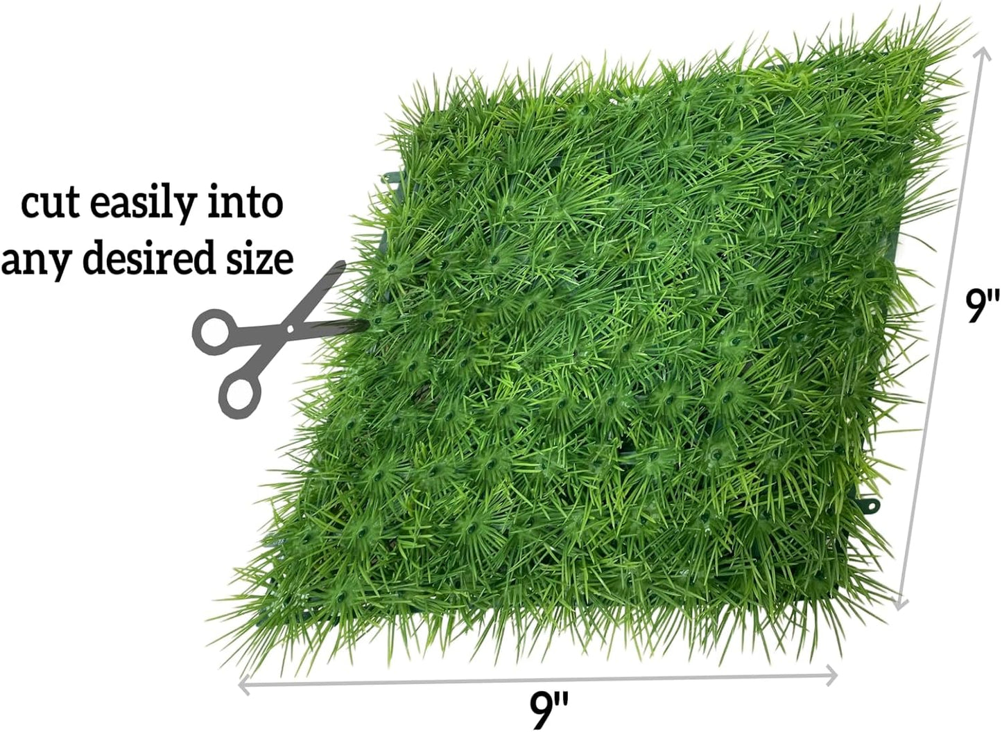 Aquarium Decor Artificial Plastic Lawn Grass ,4PCS 9 inches Fish Tank Decorations , Easy Install Green Plants for Aquariums,Breeding Grass and Hermit Crab Climbing Habitats with 16 Suction Cups