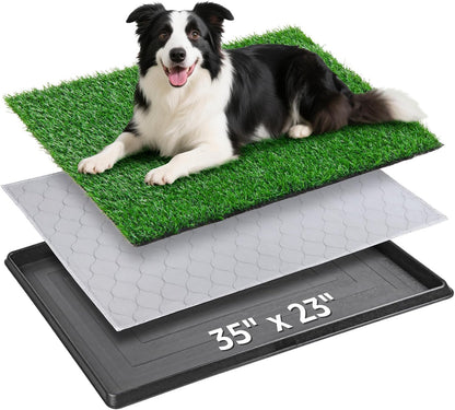 Grass Pad with Tray 20"x16", Dog Litter Box for Puppy Training