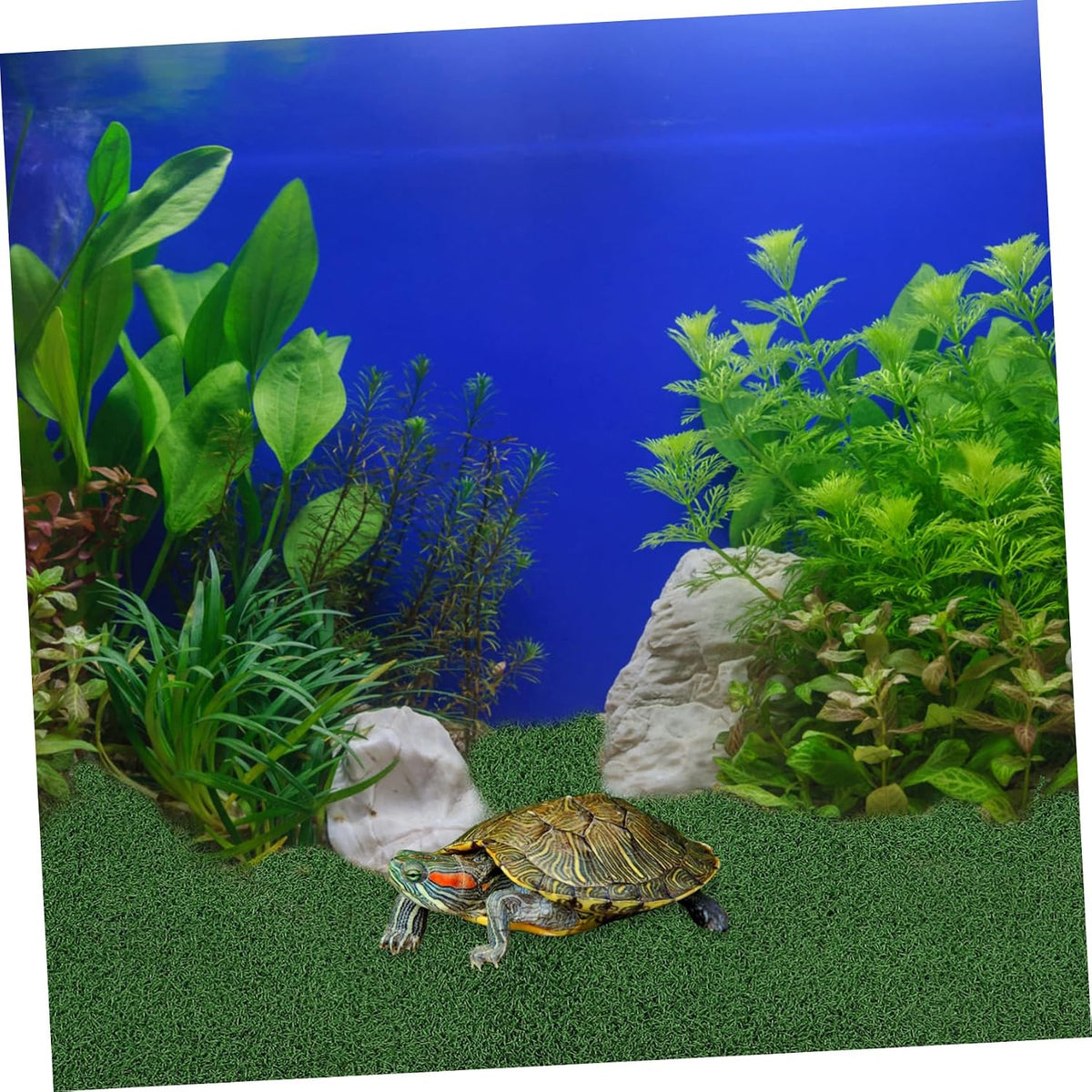 Turtle Basking Platform Turf with Climbing Design for Aquarium