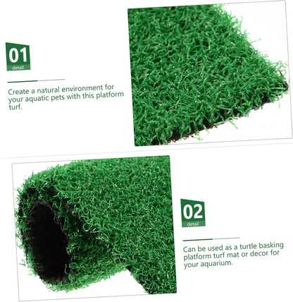 Turtle Basking Platform Turf with Climbing Design for Aquarium