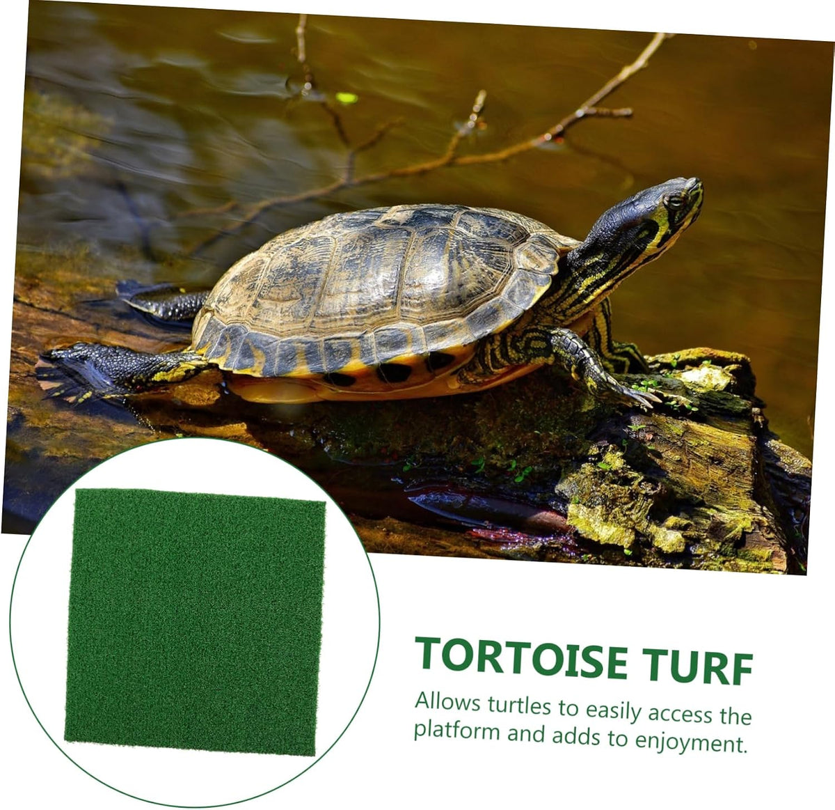 Turtle Basking Platform Turf with Climbing Design for Aquarium