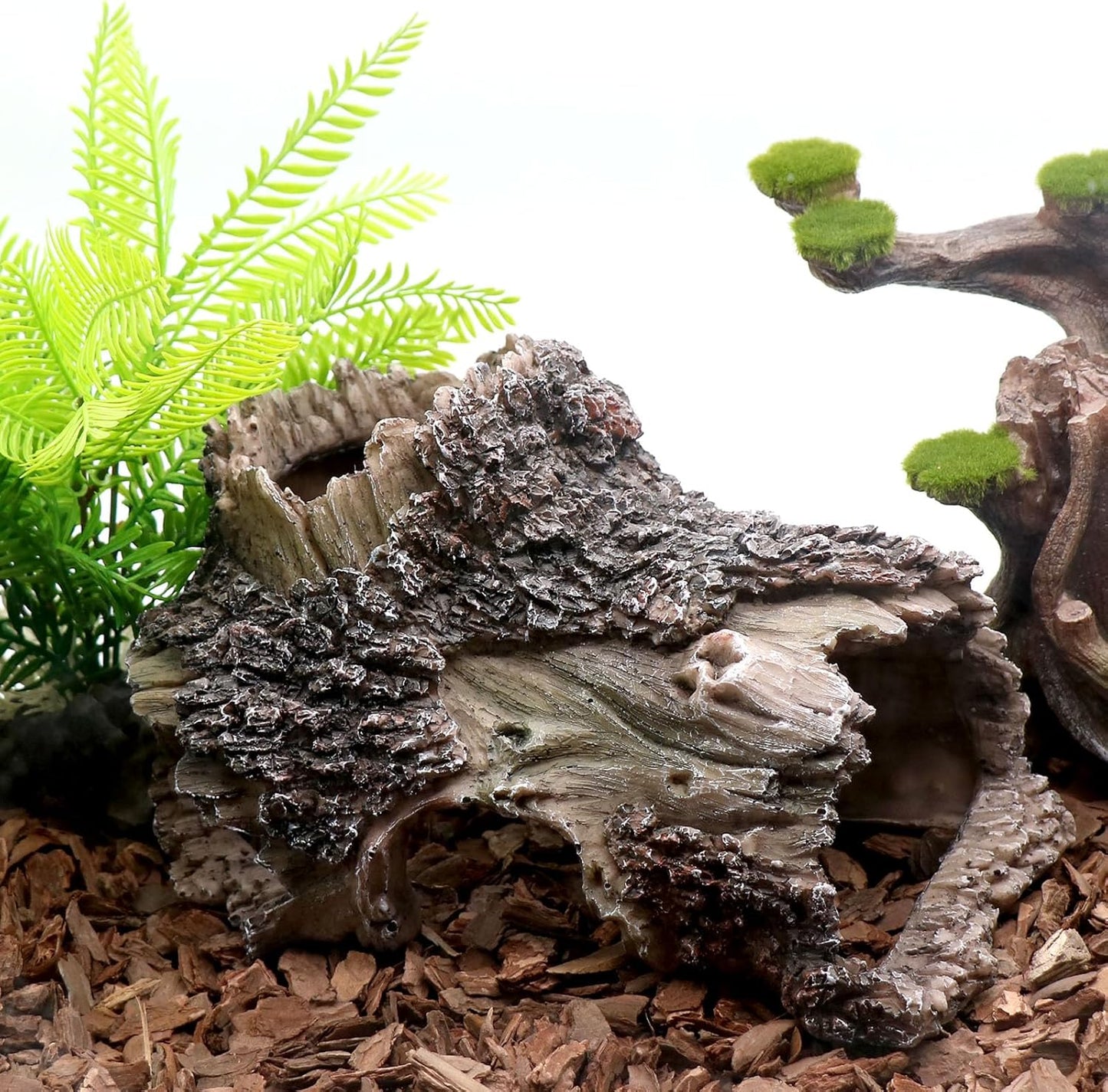 Turtle Basking Platform Shale Scape Step Ledge, Reptile Ladder Resting Terrace Aquarium Decor, Great for Reptiles, Amphibians, Frogs, Small Turtle